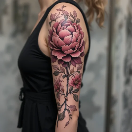 Peony Sleeve Tattoo