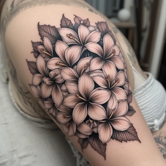Plumeria Bouquet Tattoo