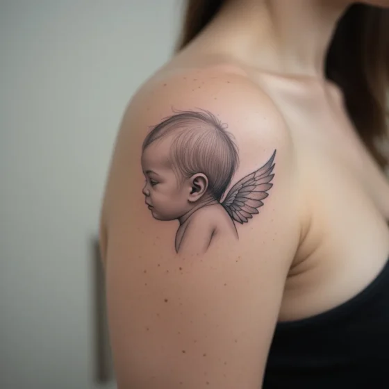 Profile with Angel Wings