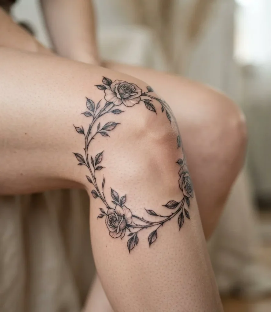 Rose Vine Encircling the Knee