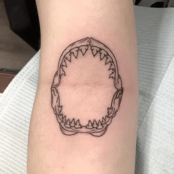 Shark Bite Mark Tattoo