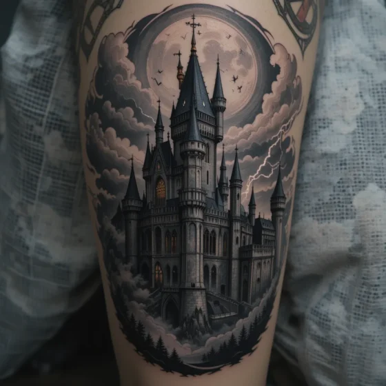 Stormy Castle Scene