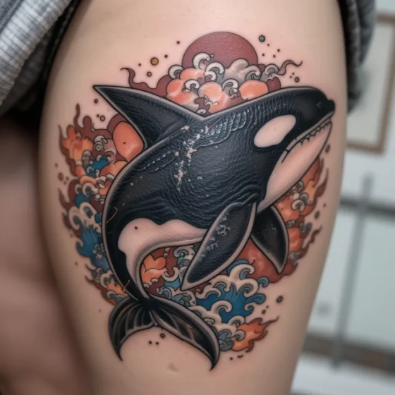 Traditional Japanese Style Orca