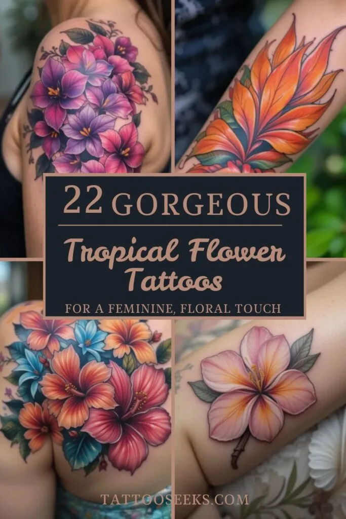 Tropical Flower Tattoos