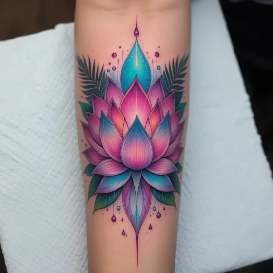 Tropical Lotus Tattoo