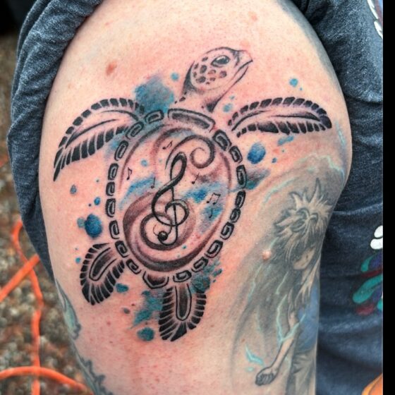 Turtle With Music Notes