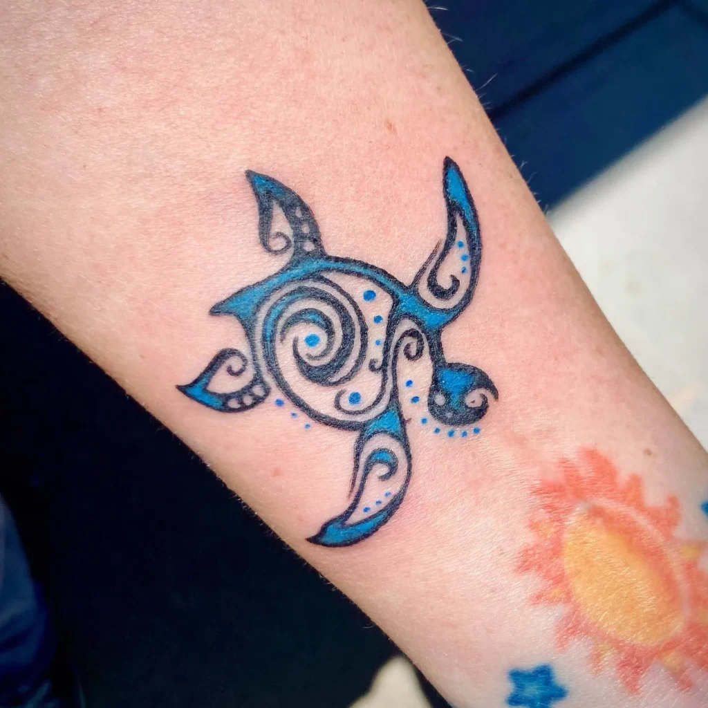 Turtle with Waves and Sun