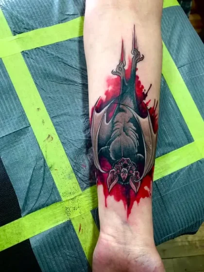 Vampire Bat with Blood Drip