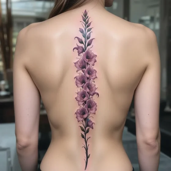 Vertical Gladiolus on the Spine