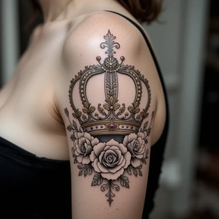 Victorian Crown Tattoo