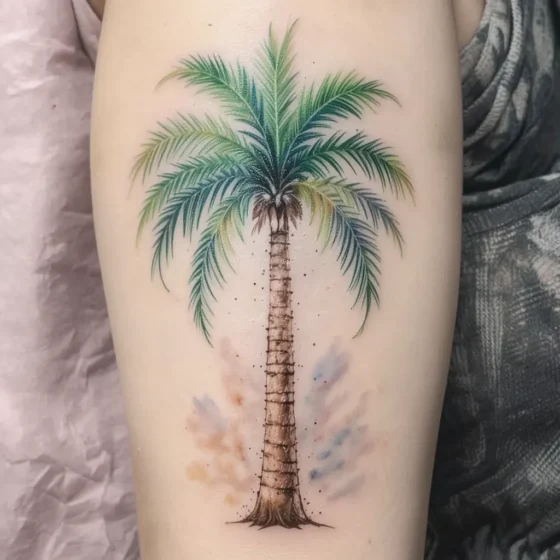 Watercolor Palm Tree