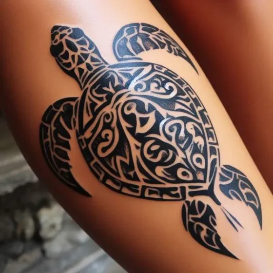 Tribal Turtle Tattoo