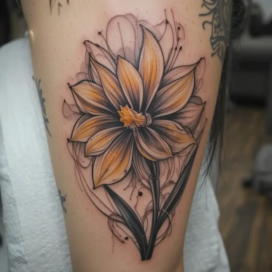 Abstract Daffodil Swirl