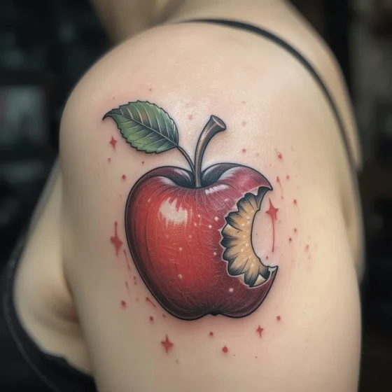 Apple with Bite Taken Out