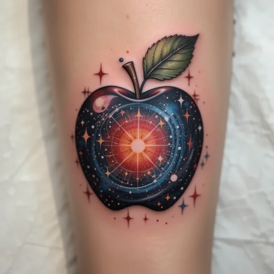 Apple with Stars or Galaxy