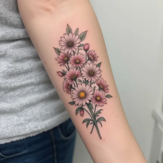 Aster Cluster on the Inner Forearm