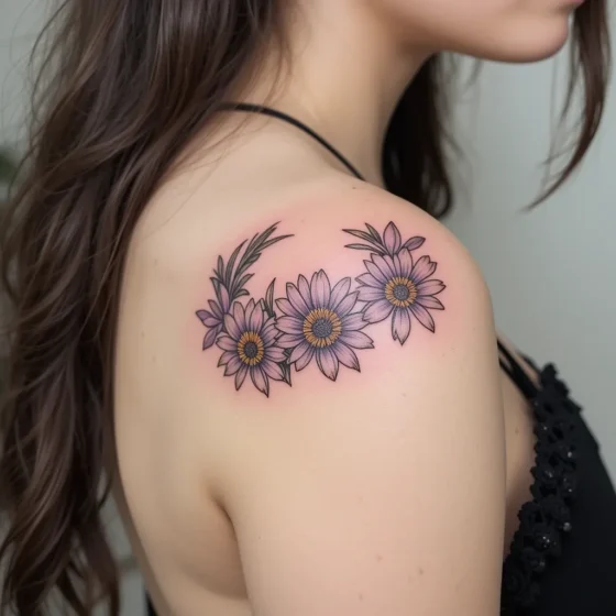 Aster Crown on the Shoulder