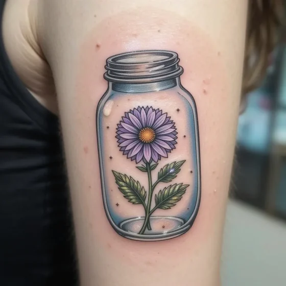 Aster in a Glass Jar