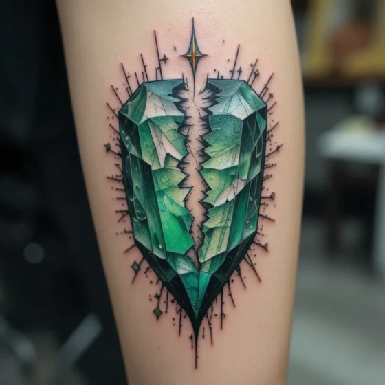 Broken Emerald Tattoo