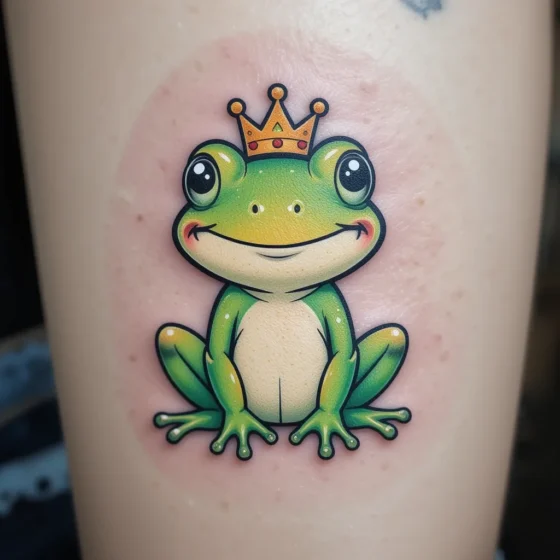 Cartoon Frog With Crown