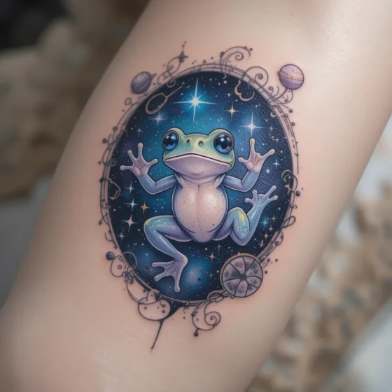 Cosmic Frog Tattoo