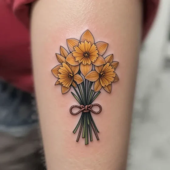 Daffodil Bouquet Tattoo