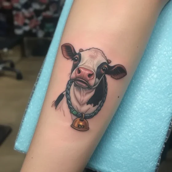Dairy Cow with Bell Collar