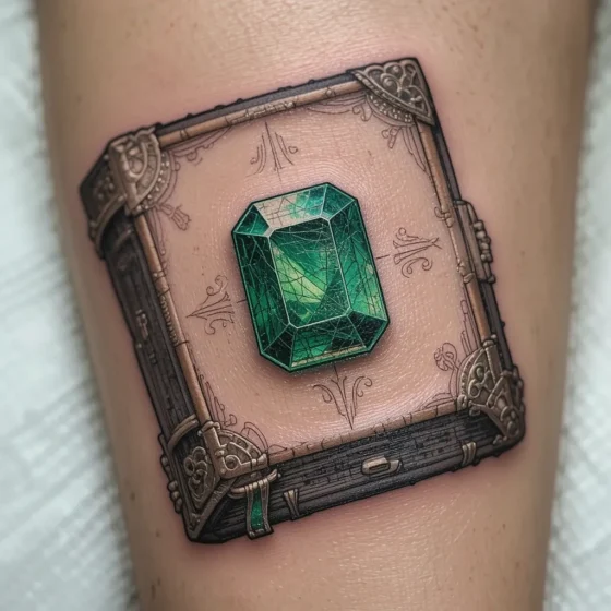Emerald Book Tattoo