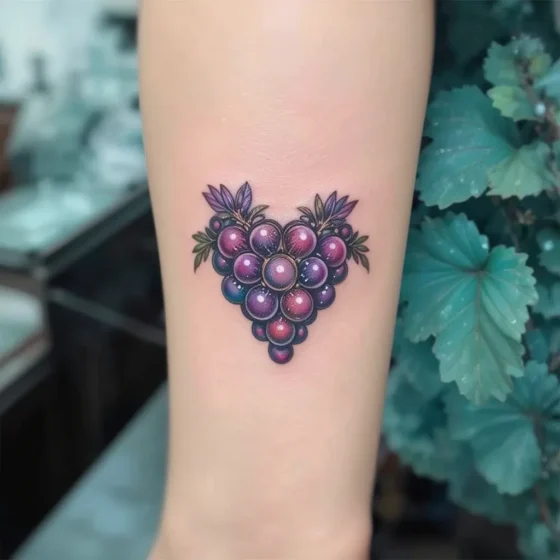 Grape Cluster Shaped Like a Heart