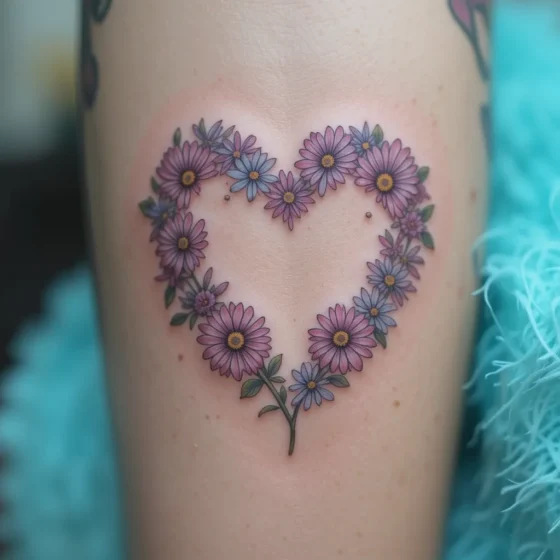 Heart-Shaped Aster Cluster