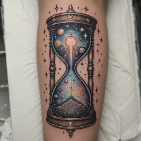 Hourglass with Galaxy Inside