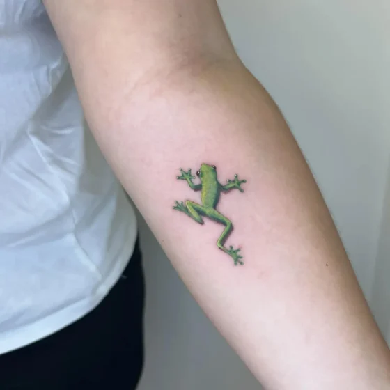 Leaping Frog on the Forearm