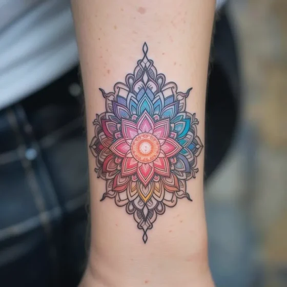Mandala with Chakra Colors