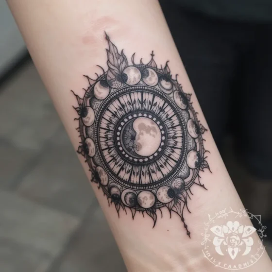 Mandala with Moon Phases