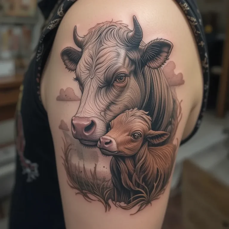 Mother Cow and Calf