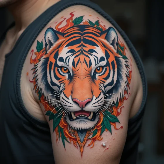 Neo Traditional Tiger Head