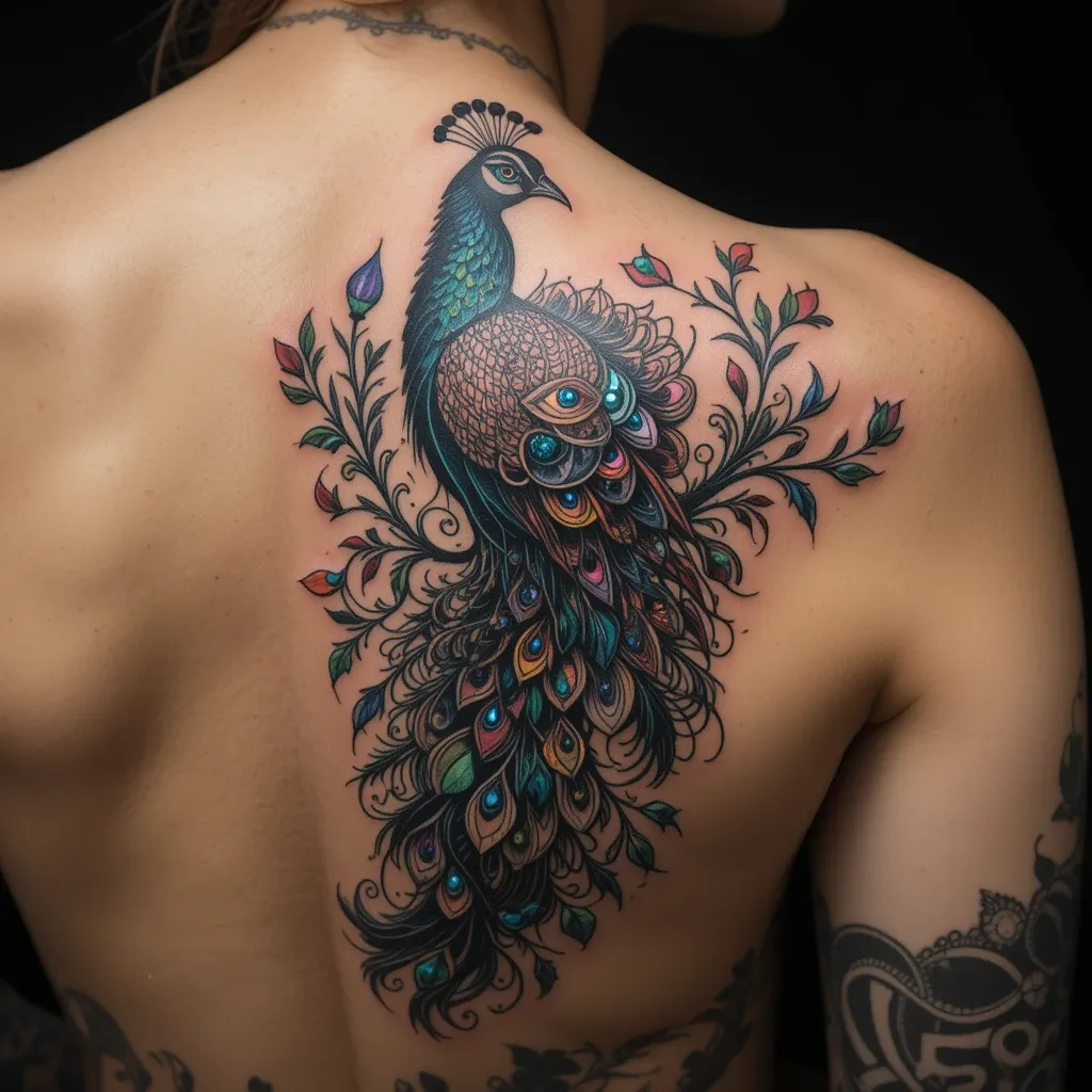 Peacock with Jeweled Feathers