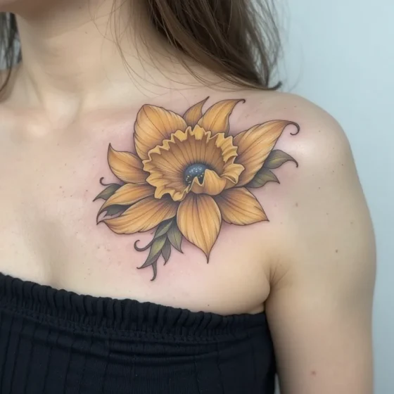 Realistic Daffodil Shoulder Piece