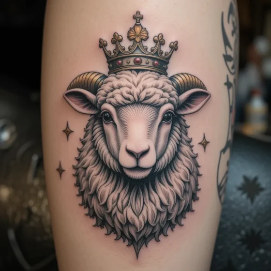 Sheep Wearing a Crown