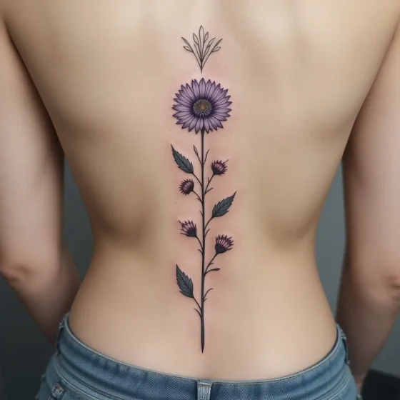 Single Stem Aster on the Spine