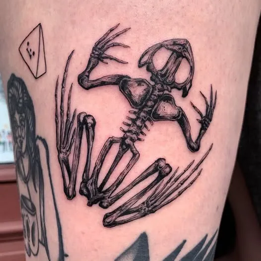 Skeleton Frog Tattoo