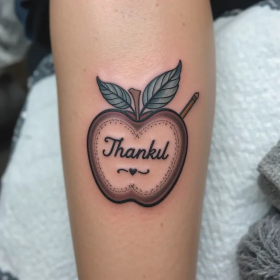 Teacher-Themed Apple