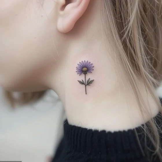 Tiny Aster Behind the Ear