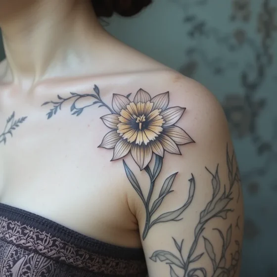 Vintage Botanical Daffodil