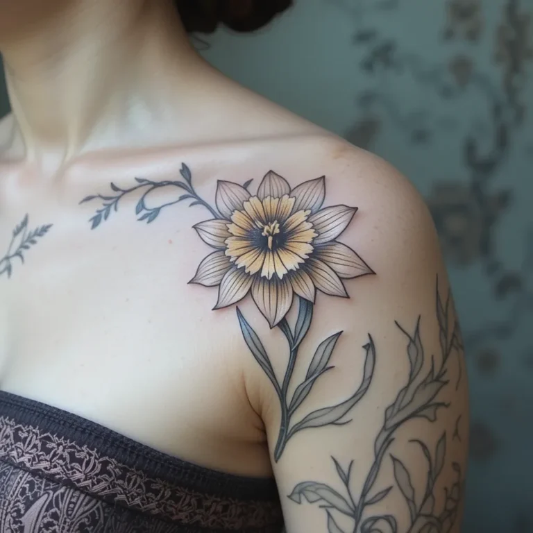 Vintage Botanical Daffodil
