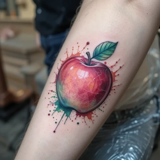 Watercolor Apple Splash