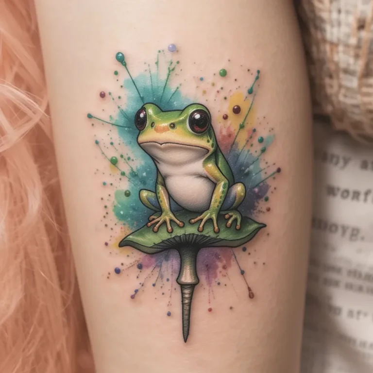 Watercolor Frog Tattoo