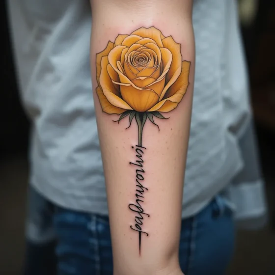 Yellow Rose and Script Name