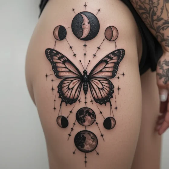 Butterfly and Moon Phases