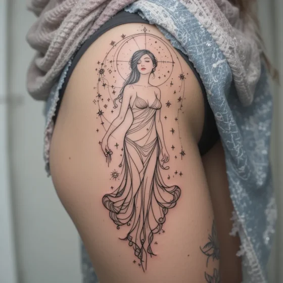 Celestial Woman Outline